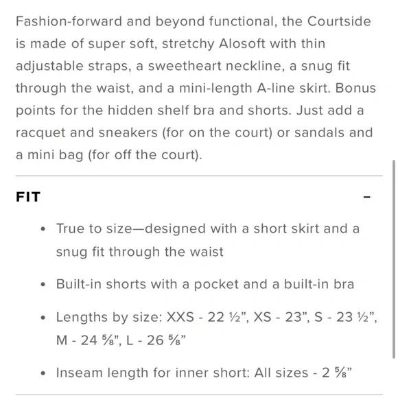 Alo courtside tennis dress in Navy size Medium - Picture 3 of 6